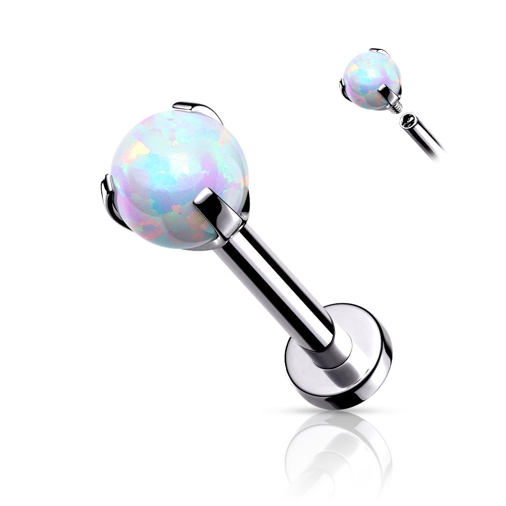 16 Gauge Claw Set Opal Top Internally Threaded Stud