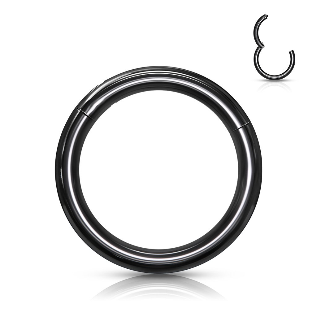 20 Gauge Titanium Anodized PVD Hinged Hoop Rings