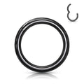 20 Gauge Titanium Anodized PVD Hinged Hoop Rings