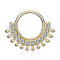 20 Gauge Crystal Fan Bendable Hoop Ring for Nose & Ear
