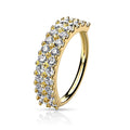 20 Gauge Double Jewelled Hoop Ring For Nose & Ear