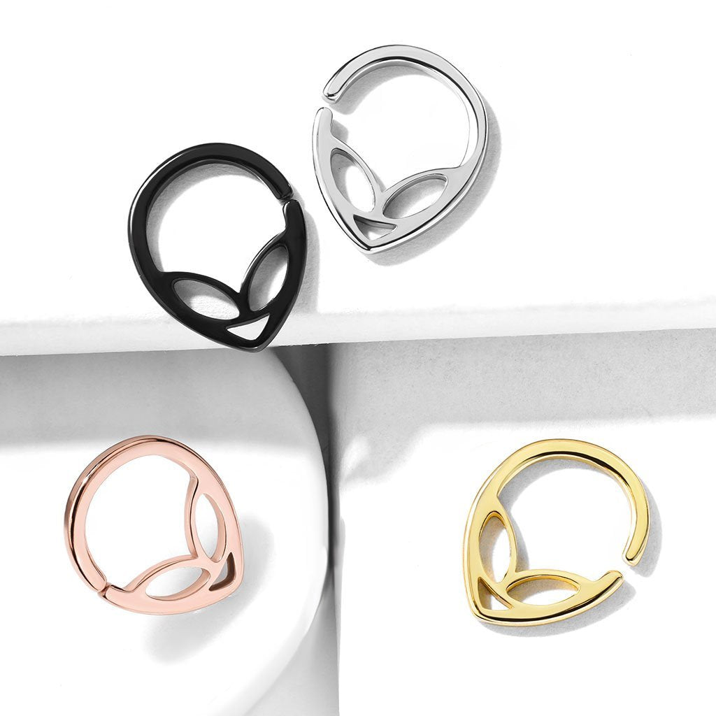 16 Gauge Little Alien Hoop Ring for Nose & Ear