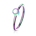 20 Gauge Opal Bendable Hoop Ring For Nose & Ear