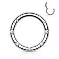 16 Gauge Hinged Crystal Hoop Ring