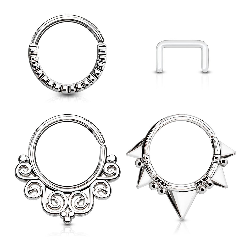 3 Pack 16 Gauge Bendable Cut Hoop Rings
