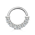 16 Gauge Half Crystal Bendable Cut Hoop Ring