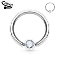 14 Gauge Bendable Cut Ring With Ball End