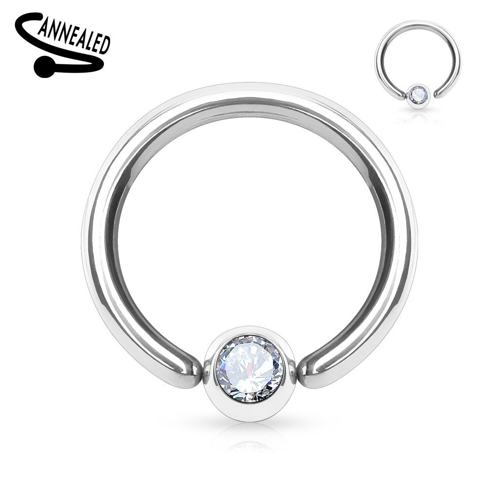 14 Gauge Bendable Cut Ring With Ball End