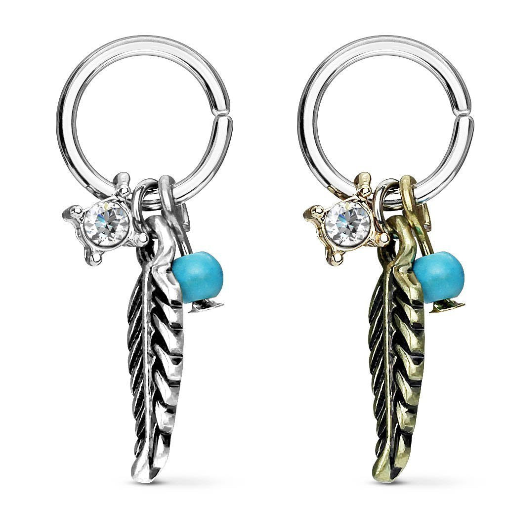 Surgical Steel Annealed Bendable Cut Ring With Feather
