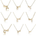 Dainty Golden Initial & Heart Necklace
