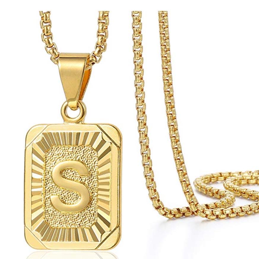 Golden Initial Necklace