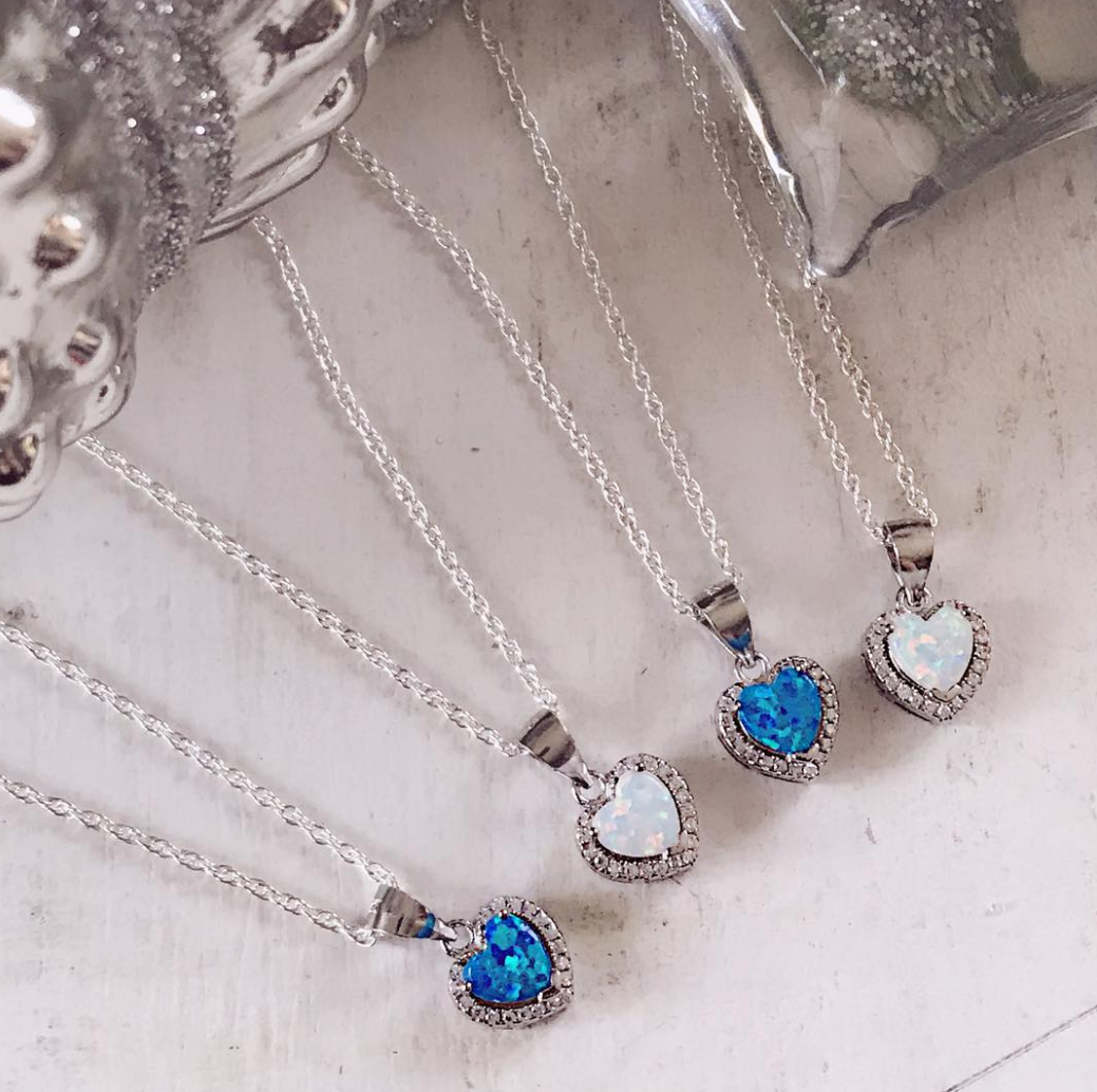 Opal Heart Of The Ocean Necklace