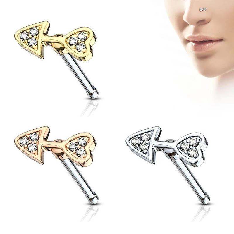 Crystal Arrow Nose Stud
