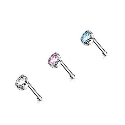Crystal Tear Drop Top Nose Stud