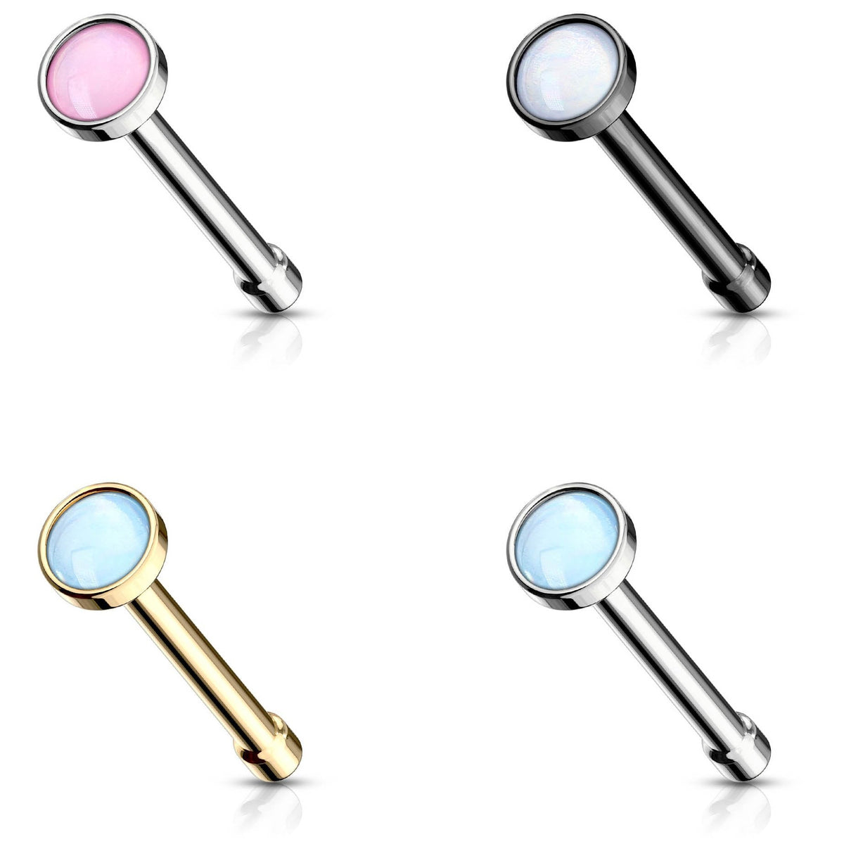 Illuminating Opal Surgical Steel Nose Stud