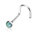 20 Gauge Opal Top Nose Screw Rings