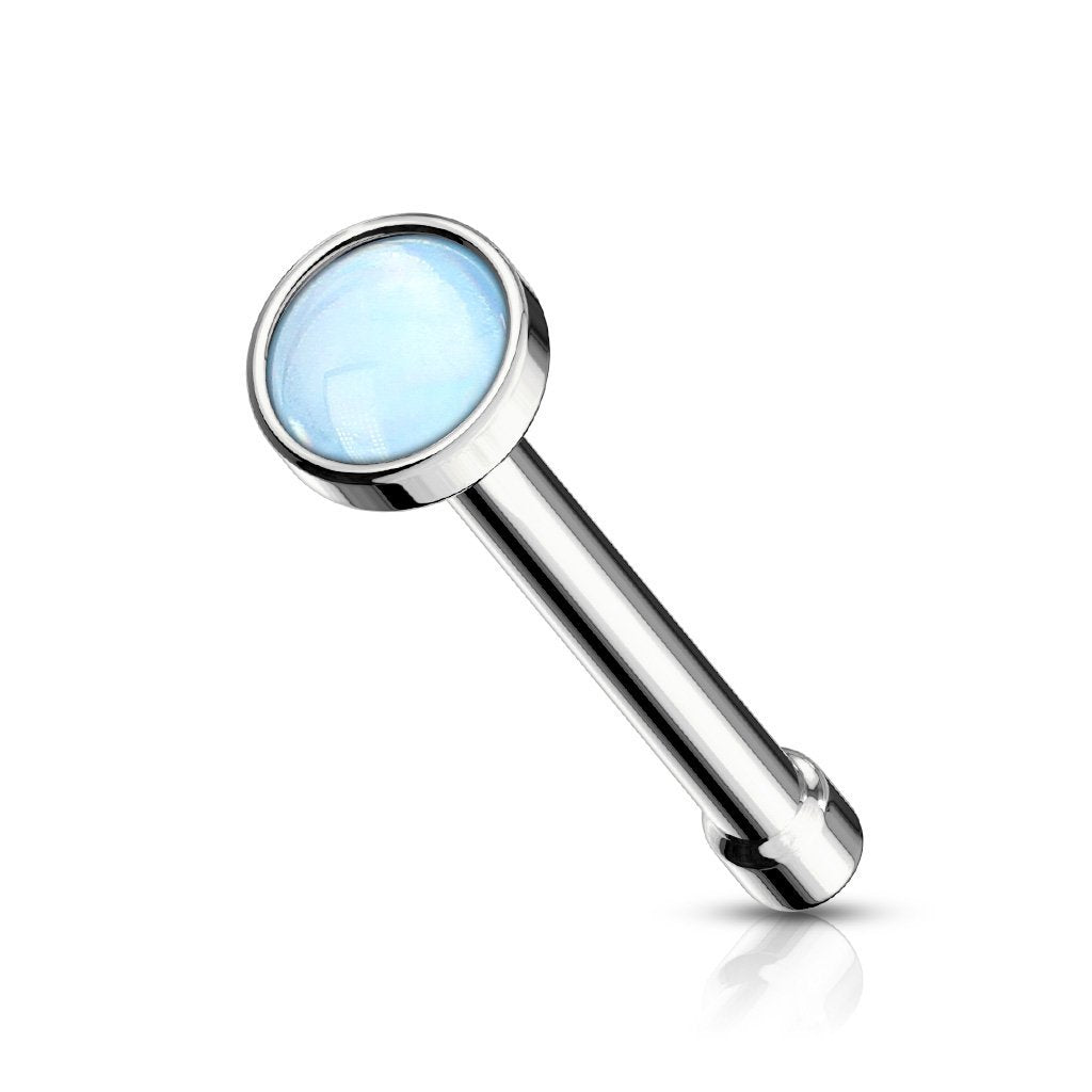 Illuminating Opal Surgical Steel Nose Stud