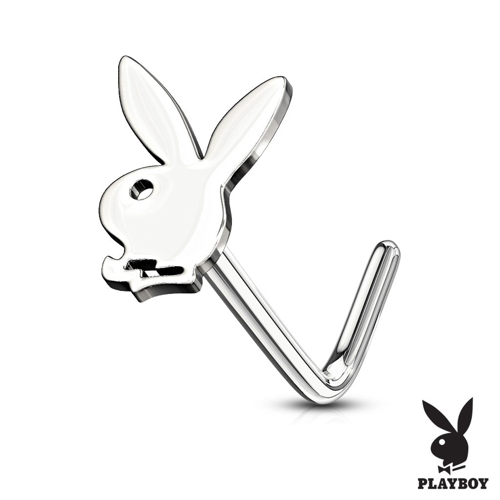Surgical Steel Official Playboy L Bend Nose Stud