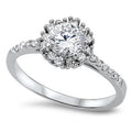 Amelia Sterling Silver Crystal Ring