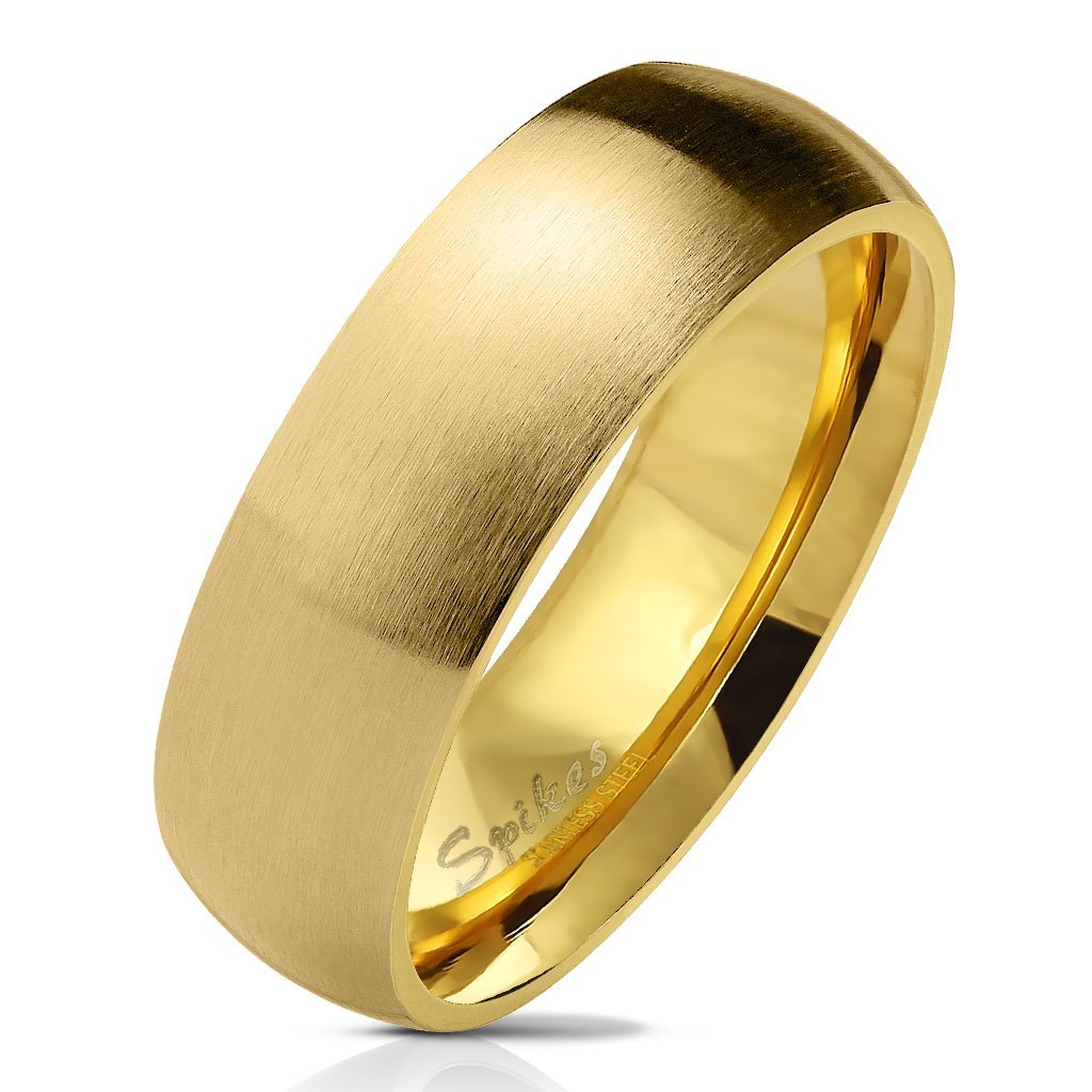 Brushed Gold Stacking Ring