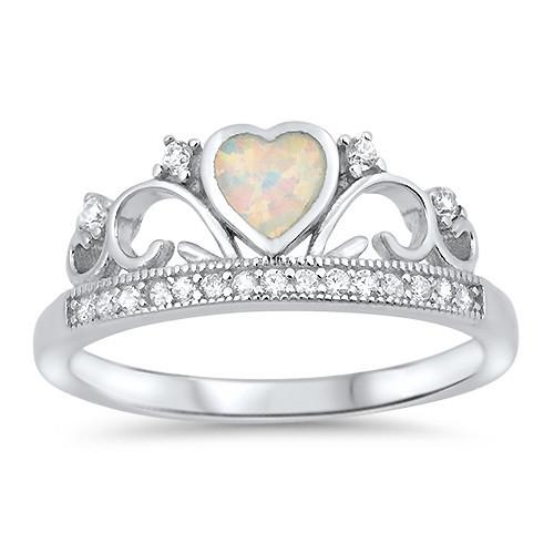 Sterling Silver Princess Crown Ring