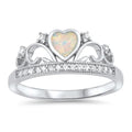 Sterling Silver Princess Crown Ring