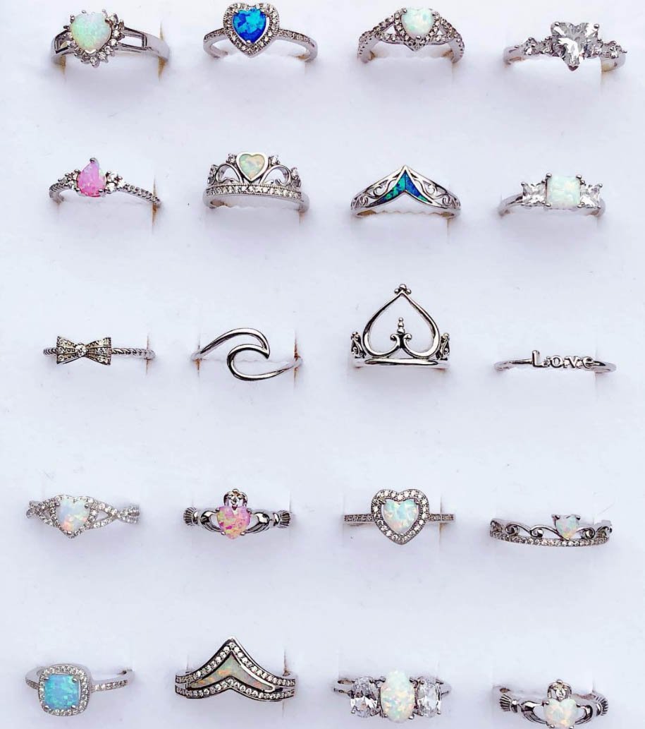 Sterling Silver Filigree Opal Ring