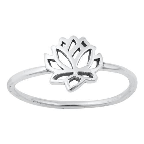 Sterling Silver Lotus Flower Ring