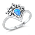 Sterling Silver Mandala Opal Ring