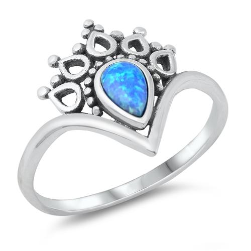 Sterling Silver Mandala Opal Ring