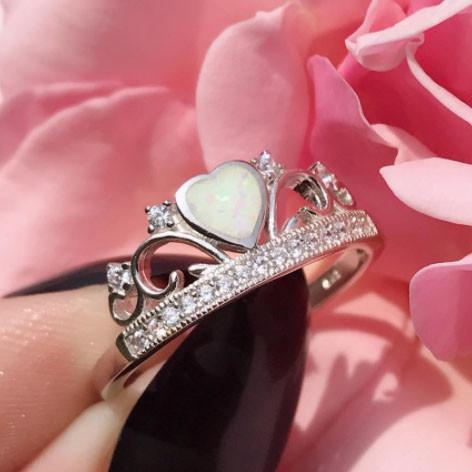 Sterling Silver Princess Crown Ring
