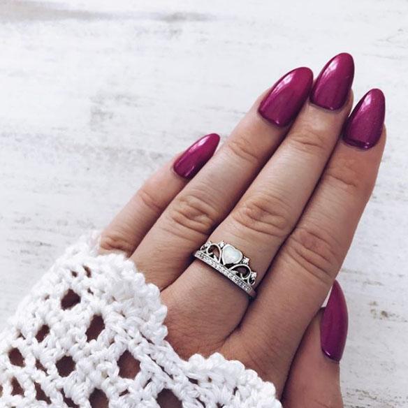 Sterling Silver Princess Crown Ring