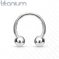 16 Gauge Titanium Circular Barbell / Horseshoe