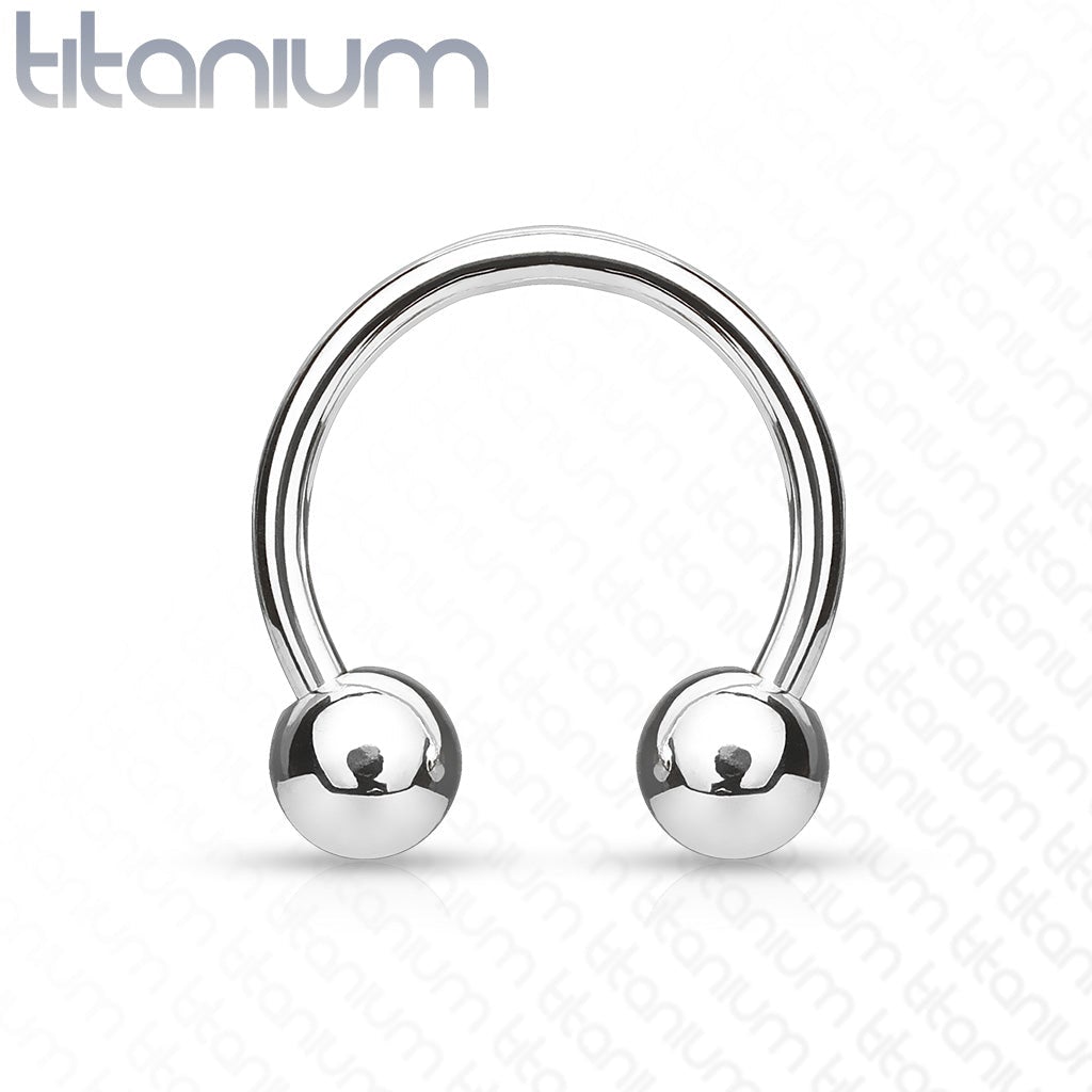 16 Gauge Titanium Circular Barbell / Horseshoe