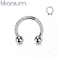 16 Gauge Titanium Crystal Circular Barbell
