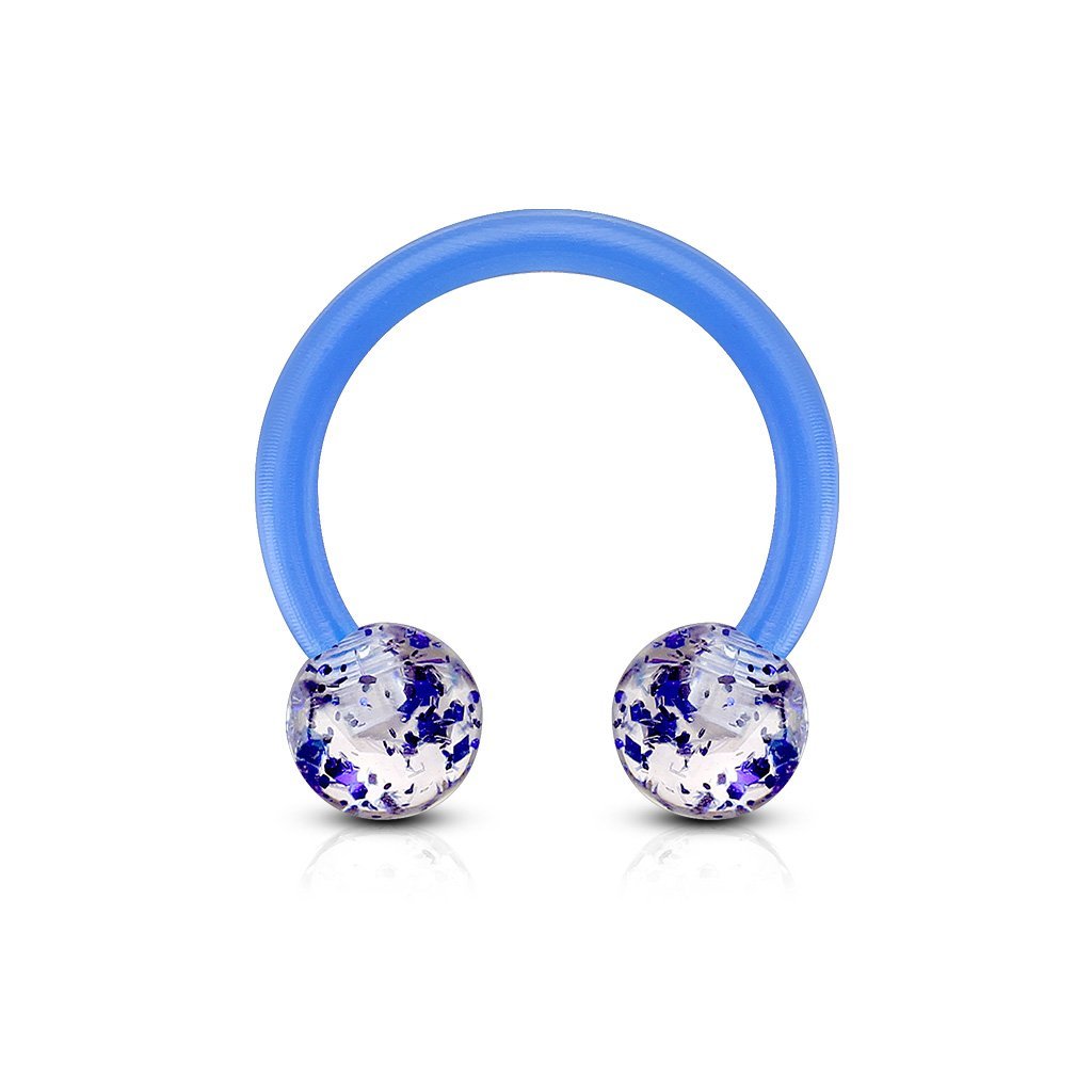 16 Gauge Ultra Glitter Bioflex Circular Barbell