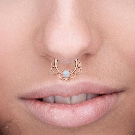 16 Gauge Elysium Septum Ring Rose Gold