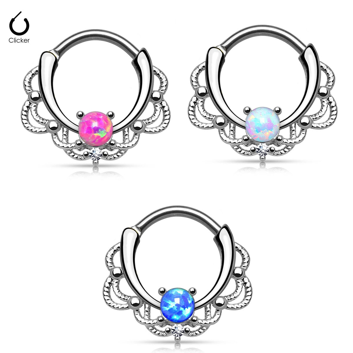 16 Gauge Elysium Septum Ring Silver