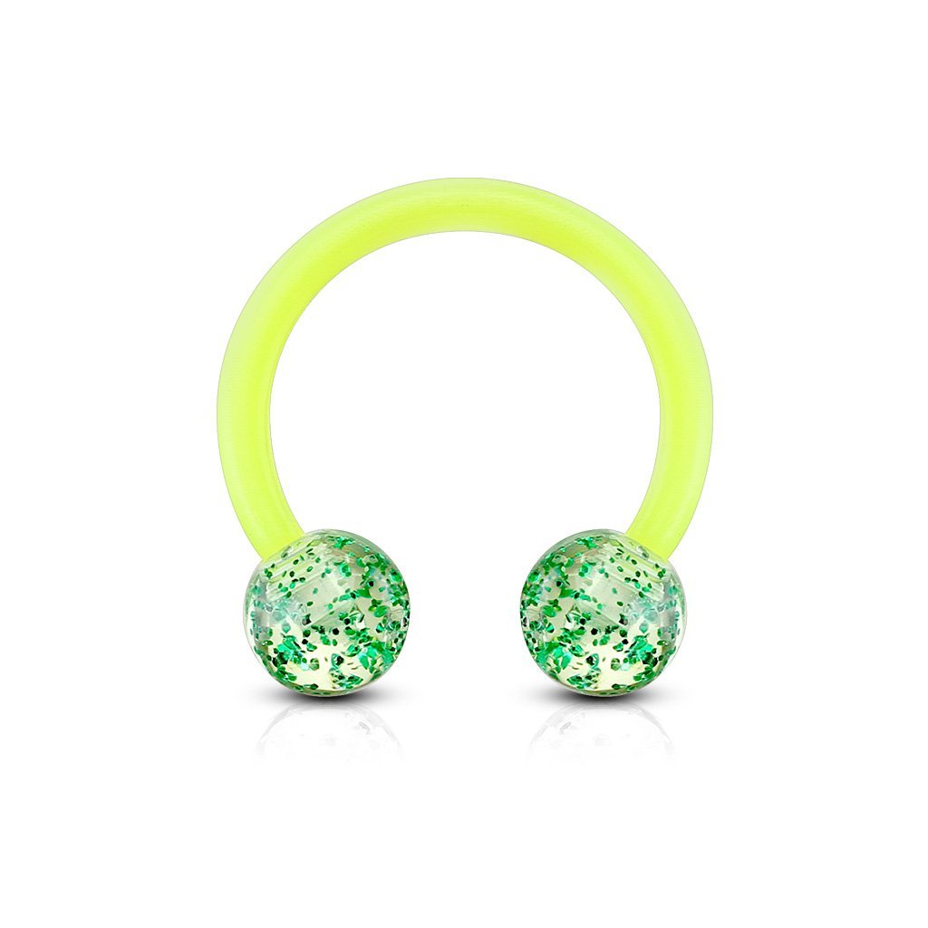 16 Gauge Ultra Glitter Bioflex Circular Barbell