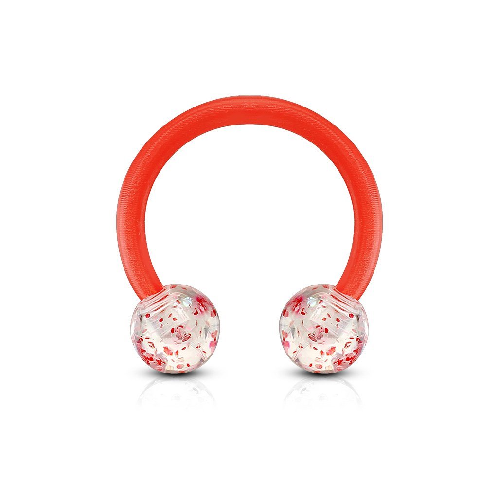 16 Gauge Ultra Glitter Bioflex Circular Barbell