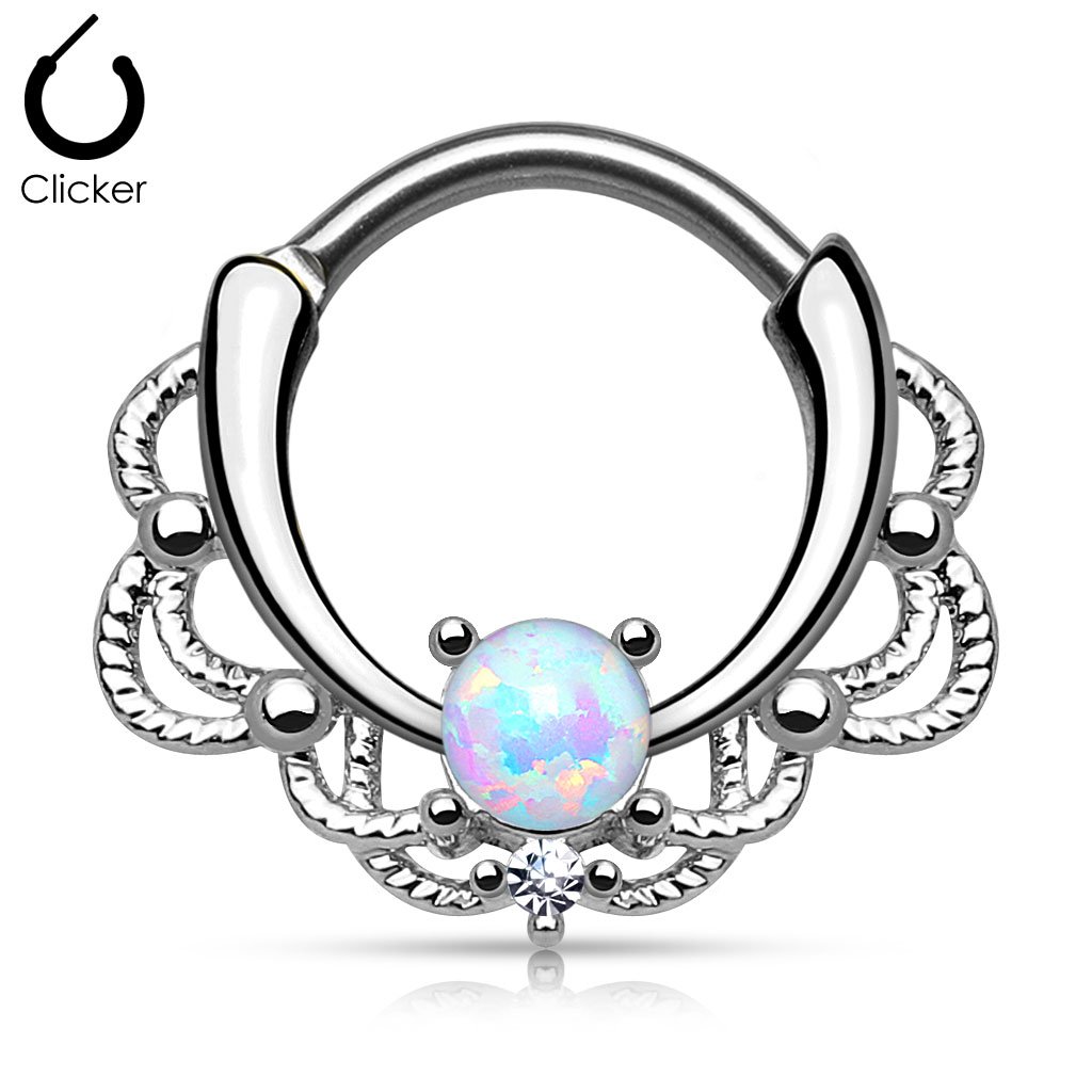 16 Gauge Elysium Septum Ring Silver