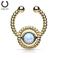 Golden Lab Opal Faux Septum Ring
