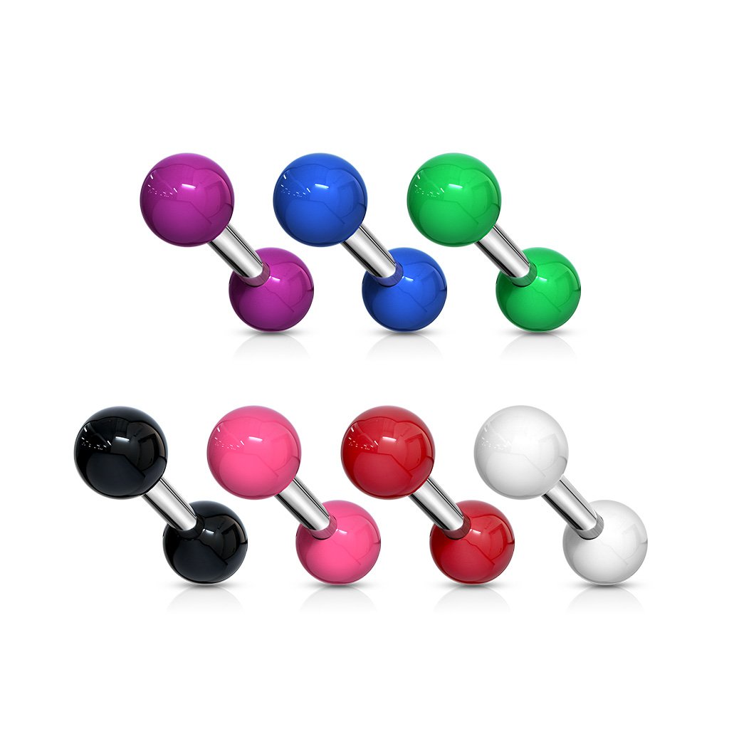 16 Gauge Acrylic Tragus / Ear Barbell Cartilage Stud