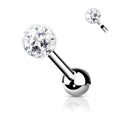 16 Gauge  Internally Threaded Glitter Ball Stud