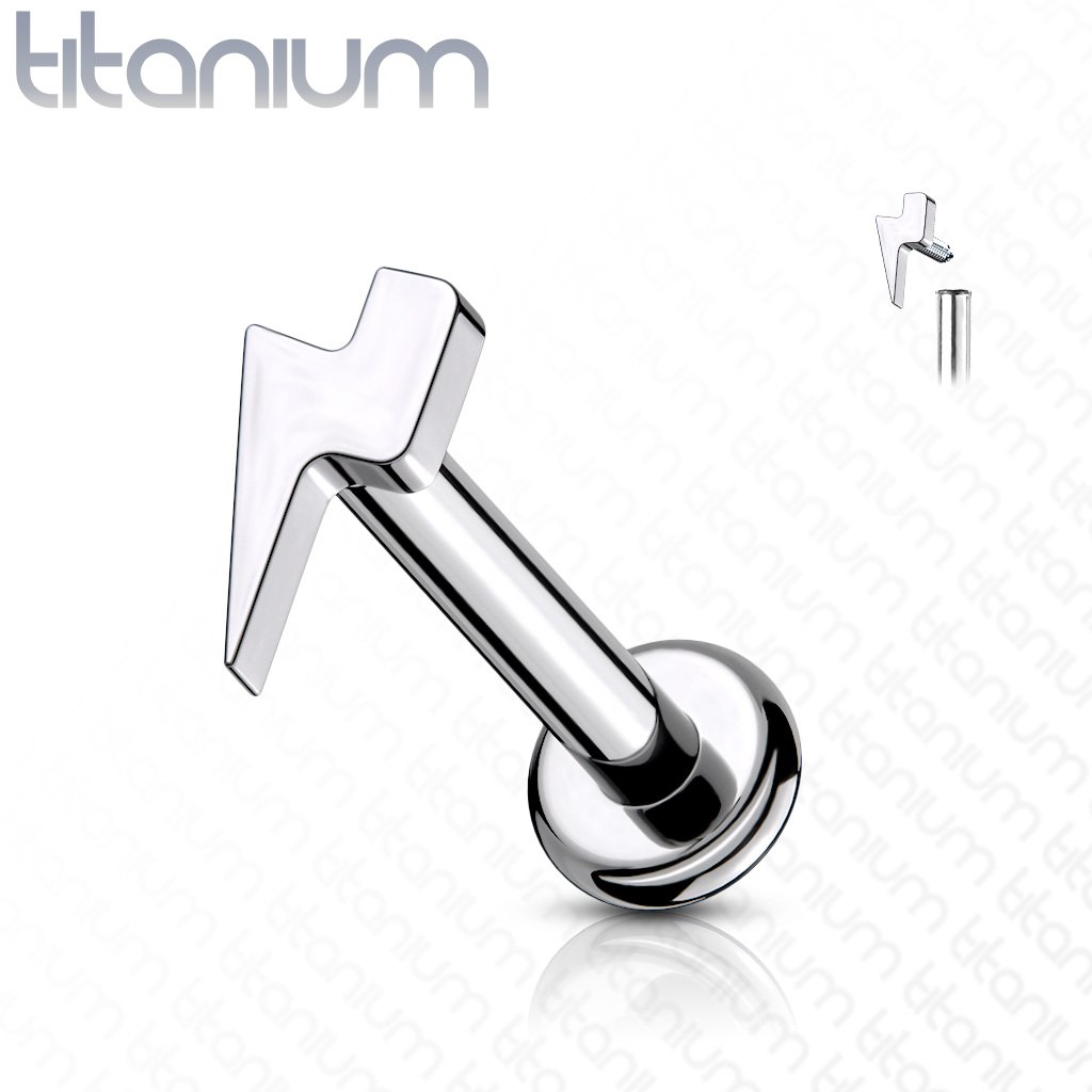 16 Gauge Titanium Internally Threaded Flash Flat Back Stud