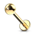 16 Gauge Gold Plated 316L Surgical Steel Flat Back Stud