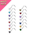 Limited Edition 20 Pack Curved Crystal Nose Studs