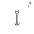 16 Gauge Stainless Steel Gemstone Flat Back Stud