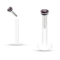 Crystal Top Bioflex Stud for Labret, Cartilage, Monroe & More