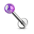 16 Gauge Metallic Flat Back Labret / Ear Cartilage Stud
